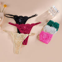 Nouveauté : Culotte string sexy pour femme, taille basse, en dentelle transparente, séduisante, pour adolescente, ajustable, ultra-fine, type T-string/G-string