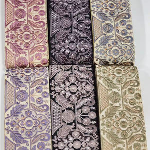 100% coton haute qualité cordon dentelle tissu Cutwork dentelle broderie avec paillettes à des fins décoratives - Product Image 1