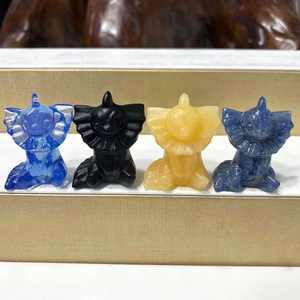 Venta al por mayor de ópalo natural tallado a mano, cristal curativo de dibujos animados, tallado de <span class=keywords><strong>Vaporeon</strong></span> para regalos DIY - Product Image 1
