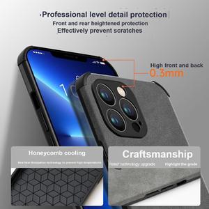 Bán buôn da cừu da trường hợp điện thoại cho Iphone 15 14 13 12 11 Pro Max Mini x XS XR Retro Màu rắn mềm Silicone Bìa - Product Image 3