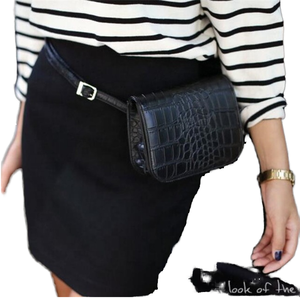 Riñonera de Cuero Genuino y PU Personalizada, Duradera, para Mujer, con Cierre de Solapa - Product Image 1