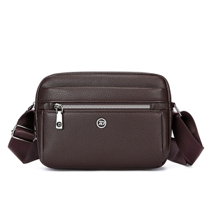 Sac bandoulière en PU pour homme, style rétro, sac à l'épaule tendance, sac décontracté et professionnel avec poche zippée - Product Image 2