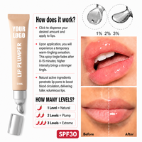 Huile repulpante extrême pour les lèvres, améliorant le volume, nourrissante et hydratante, marque privée, pour des lèvres pulpeuses et volumineuses, gloss repulpant épicé