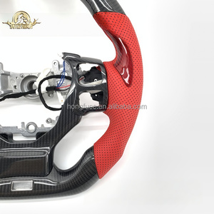 Volant en cuir perforé en fibre de carbone forgé personnalisé Hongfu pour Lexus IS 300 350 <span class=keywords><strong>500</strong></span> <span class=keywords><strong>F</strong></span> Sport IS LC NX LS ES <span class=keywords><strong>GS</strong></span> CT <span class=keywords><strong>GS</strong></span> - Product Image 2
