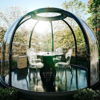 Dôme en plastique transparent entièrement en verre, tente géodésique pour habitation