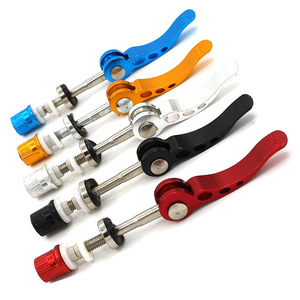 Levier de serrage rapide pour tige de selle de vélo 6x65mm en métal rouge, bleu, argent, ajustement universel, en stock - Product Image 3