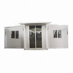 Prefabricated house container extend fold low cost shipping safe hard durable expandable house
