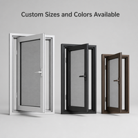Fenêtre à battant en aluminium personnalisable de conception professionnelle avec moustiquaire, double vitrage pour villa résidentielle
