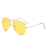 Lunettes de soleil RB Metal Pilot Solid Designer pour toutes les formes de visage, verres polarisés rouges, légères, vision nocturne