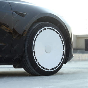 <span class=keywords><strong>Tapacubos</strong></span> Vintage Universal de 18 "-20" para <span class=keywords><strong>Tesla</strong></span> <span class=keywords><strong>Model</strong></span> <span class=keywords><strong>3</strong></span>/Y/X/S, <span class=keywords><strong>tapacubos</strong></span> con hebilla, Protector de rueda blanca, cubierta de borde completo Retro - Product Image 2