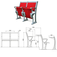 Chaises empilables confortables pour auditorium scolaire, salles de conférence, salles de formation et espaces communautaires