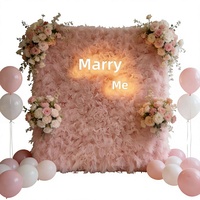 Décoration de toile de fond de mariage élégante en gaze drapée rose rêveuse pour fête d'anniversaire et baby shower
