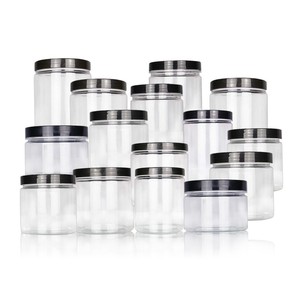 China Manufacturer Plastic Jar with Lids Plastic Slime Storage Jars Containers with Airtight Leak Proof Black