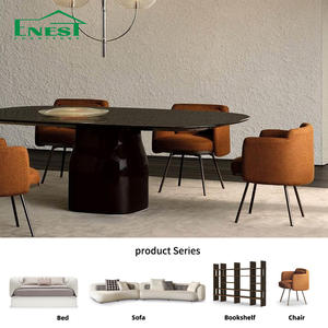 Set da Pranzo di Lusso in Marmo Italiano, Tavolo Ovale Stabile per 4 Persone, Arredamento Moderno di Alta Gamma per Casa, Hotel e Villa - Product Image 1