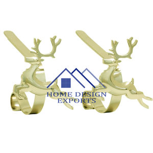 Soporte Decorativo para Calcetines Navideños de Metal, Aluminio Dorado Antiguo, para Decoración Navideña y Organizador - Product Image 1