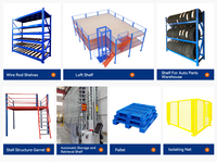 Étagères de plateforme en mezzanine, atelier, bâtiment industriel, structure en acier robuste à deux étages, poutre en I, sans soudure, démontable, réglable