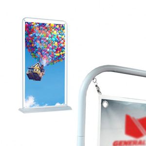 Expositor enrollable para pancartas publicitarias, soporte para pancartas exteriores con marco para empresas - Product Image 3