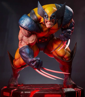 Statue artistique Wolverine peinte à la main sur mesure, Marvel X-Men Berserker Rage, figurine en résine pour collectionneurs, 48 cm, Polystone haute précision