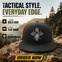 Topi Snapback Dua Warna Desain Khusus Berlubang dengan Tali Bordir untuk Pertandingan Turnamen Olahraga Luar Ruangan