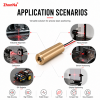 Módulo de Diodo Láser Verde de Alta Visibilidad ZhonNa 532nm con Controlador QCL 3-3.7V, Punto Único, Calibración DIY, Grado Industrial