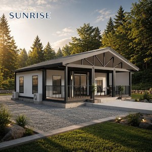 Maison conteneur extensible SUNRISE, prête à vivre, petites villas avec 3 chambres, cuisine et toilettes - Product Image 1