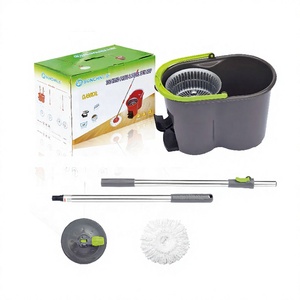 Set Mop con Secchio Girevole a 360 Gradi, Manico in Acciaio Resistente, Sistema di Strizzatura Automatica a Doppio Azionamento, Ricambio Mop in <span class=keywords><strong>Microfibra</strong></span> Magica <span class=keywords><strong>per</strong></span> <span class=keywords><strong>Pavimenti</strong></span> - Product Image 1