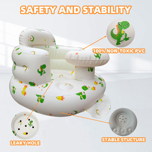 โซฟาเป่าลมสำหรับเด็ก  วัสดุ PVC  พร้อมที่นั่งเสริมสำหรับเด็ก  ลายการ์ตูน  สำหรับห้องนั่งเล่นและห้องน้ำ - Product Image 5
