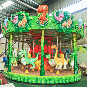 Attrayant animal parc à thème manèges dinosaure carrousel manèges intéressant kiddie amusement doux jeu carouse à vendre - Product Image 3