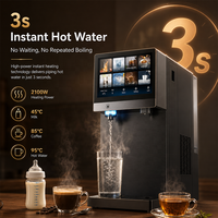 Depuratore d'Acqua RO Compatto per Camper con Doppia Alimentazione Solare/Elettrica, Serbatoio da 4L, Dispenser Acqua Calda/Fredda/Gassata per Uso Domestico e Alberghiero