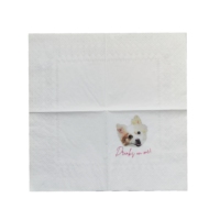 Serviettes de table personnalisées avec logo imprimé, écologiques, pliables, décoratives pour cocktails, dîners, restaurants, fêtes, serviettes en papier