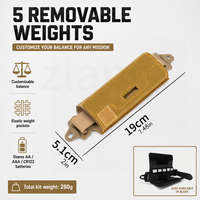 Sac de contrepoids pour casque tactique, pochette de rangement pour batterie NVG avec 5 poids amovibles pour casque tactique FAST BJ PJ MH