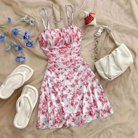 Robe de plage sexy et élégante de style européen et américain, dos nu, à bretelles, pour les vacances à la mer