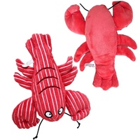 Jouets en peluche pour chiens en forme d'animaux marins : homard, baleine, calmar, jouets pour animaux de compagnie avec couineur, jouets à mâcher interactifs et durables pour chiens