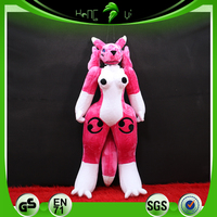 Jouet gonflable Renamon personnalisé Hongyi, en matière pelucheuse rose, jouet gonflable pour adulte en forme de renard