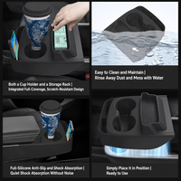 Compatible avec la Tesla Model Y 2025 version standard, porte-gobelet en silicone pour console centrale, design intégré, boîte de rangement pour voiture