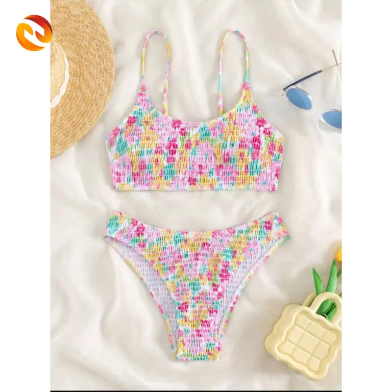 Designer Custom Sexy Girl Bikini Www Hot Sexy Smocked Damen Bade bekleidung Große Strand kleidung und Bade bekleidung Mädchen