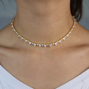 Collana Girocollo Classica alla Moda con Cuore in Zirconia Cubica, Regalo <span class=keywords><strong>di</strong></span> <span class=keywords><strong>San</strong></span> <span class=keywords><strong>Valentino</strong></span> per Fidanzata - Product Image 4