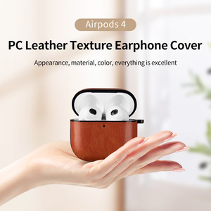 Chống sốc tai nghe <span class=keywords><strong>bluetooth</strong></span> đầy đủ bìa PU Da + TPU trường hợp đối với AirPods 4 phiên bản 2024 - Product Image 4