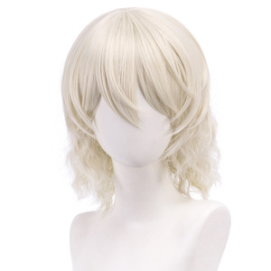 Perruque <span class=keywords><strong>de</strong></span> cosplay du personnage <span class=keywords><strong>de</strong></span> la Garde <span class=keywords><strong>de</strong></span> <span class=keywords><strong>Nuit</strong></span> avec son look original, cheveux courts légèrement bouclés blanc laiteux - Product Image 2