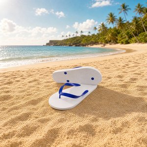 Ciabatte Antiscivolo Fustellate con Suola Sottile, Stampa Sabbia, Infradito da Spiaggia con Cinturino Superiore, Estive Personalizzate in PVC e EVA da Uomo - Product Image 3