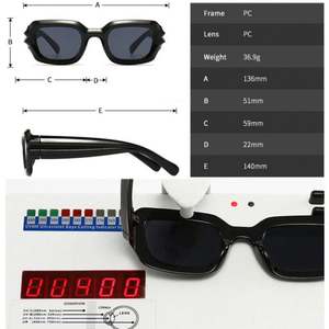 Lunettes de soleil carrées vintage tendance pour hommes, protection UV400, couleurs vives, style punk, pour femmes - Product Image 6