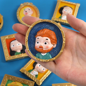 세계적으로 유명한 액자 아트 데코 냉장고 자석 창의적인 냉장고 스티커 맞춤형 레진 3D 냉장고 자석 액자 - Product Image 5