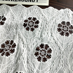 Женская юбка из домашнего текстиля с 3D-эффектом лепестков, ткань брокат, крашеная пряжа, вышитый хлопок, геометрический узор, средней плотности - Product Image 2