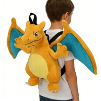 Sac à dos Pokémon grande taille à double bandoulière avec peluches Gengar, Eevee et Charizard, jouets en peluche Pokémon