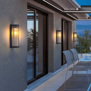 Lampade da Parete Esterne Moderne IP65 Impermeabili, Colore Nero, per Giardino, Parco, Portico, Illuminazione Stradale - Product Image 5