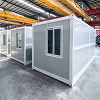 Maison conteneur pliable préfabriquée modulaire portable en acier de 20 pieds à installation rapide pour bureau