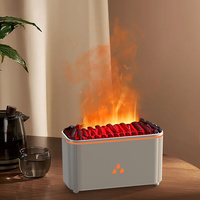 Humidificateur d'air ultrasonique miniature de bureau en gros, diffuseur de parfum flamme volcanique 3D pour chambre, maison, hôtel