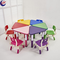 Ensemble table et chaises colorées pour enfants, best-seller, pour garderie, école, mobilier de maternelle et utilisation pour les fêtes