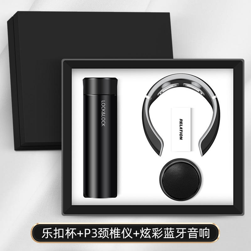 [Ensemble trois pièces noir] Lock &amp; Lock Neck Massager Haut-parleur Bluetooth