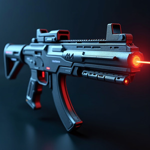 Rifle de Juguete de Estilo Tecnológico Personalizado con Luz LED, Mira de Punto Rojo, Efecto de Sonido, de Plástico, para Niños de 8 a 13 Años - Product Image 3